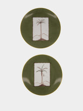 Marie Daâge Cartouche Snake Green Salad Plate Set of 2