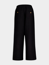 Commas Black Linen Drawcord Trousers
