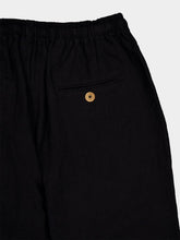 Commas Black Linen Drawcord Trousers