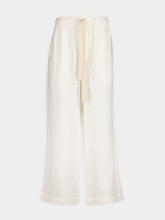 Commas White Linen Lounge Pants