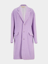 Marni Mauve Textured Wool Overcoat