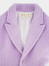 Marni Mauve Textured Wool Overcoat
