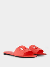 Dolce & Gabbana DG Logo Coral Calfskin Sliders