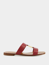 Dolce & Gabbana Bordeaux Calfskin DG Logo Sliders