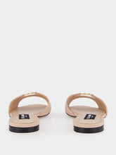 Dolce & Gabbana Nude Calf Leather Flat Slides