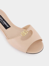 Dolce & Gabbana Nude Calf Leather Flat Slides