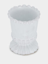 Astier de Villatte Adélaïde Egg Cup with Beaded Rim