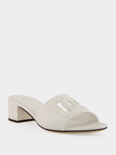Dolce & Gabbana White Calfskin DG Millennials Logo Mules
