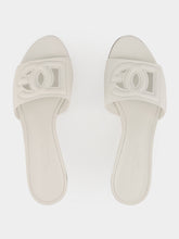 Dolce & Gabbana White Calfskin DG Millennials Logo Mules
