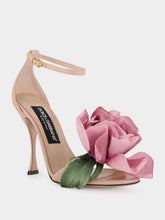 Dolce & Gabbana Pink Keira Floral Heeled Sandals