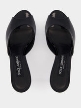Dolce & Gabbana Black Patent Leather Keira Heeled Mules