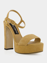 Dolce & Gabbana Dove Grey Suede Platform Sandals