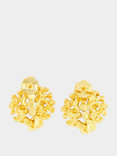 FENOMENA Gold Halo 3 Emerald Earrings
