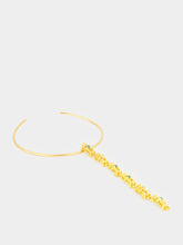 FENOMENA Gold Aura Tie Emerald Necklace