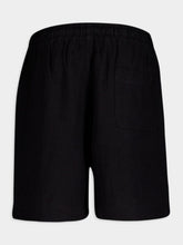 Commas Black Linen Lounge Shorts
