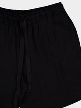 Commas Black Linen Lounge Shorts