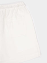 Commas White Linen Lounge Shorts