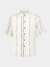 Commas Cream Woven Stripe Boxy Shirt