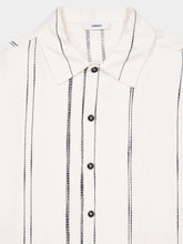 Commas Cream Woven Stripe Boxy Shirt