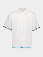 Commas White Frequency Embroidered Shirt