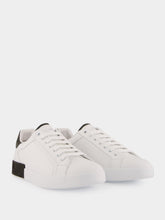 Dolce & Gabbana White and Black Portofino Calfskin Sneakers