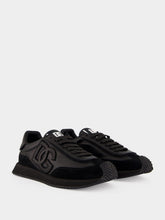 Dolce & Gabbana Black DG Cushion Calfskin Sneakers