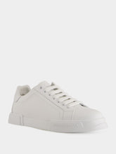 White Low-Top Leather Sneakers