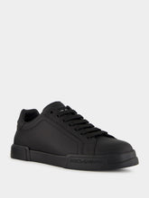 Dolce & Gabbana Black Low-Top Leather Sneakers