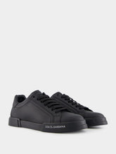 Dolce & Gabbana Black Calfskin Nappa Portofino Sneakers
