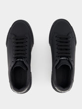 Dolce & Gabbana Black Calfskin Nappa Portofino Sneakers