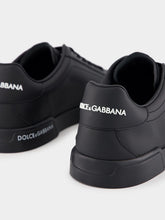 Dolce & Gabbana Black Calfskin Nappa Portofino Sneakers