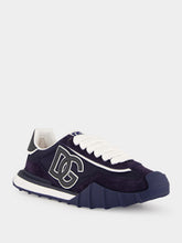 Dolce & Gabbana Navy Blue DG Athletic Suede Sneakers