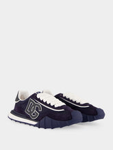 Dolce & Gabbana Navy Blue DG Athletic Suede Sneakers