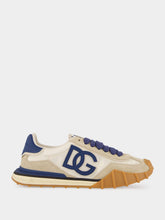 Dolce & Gabbana Ivory and Blue DG Athletic Sneakers