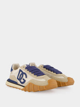 Dolce & Gabbana Ivory and Blue DG Athletic Sneakers