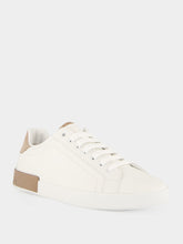 Dolce & Gabbana White and Brown Portofino Leather Sneakers