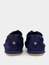 Dolce & Gabbana Blue Lipari Calfskin Suede Low-Top Sneakers