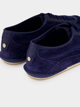 Dolce & Gabbana Blue Lipari Calfskin Suede Low-Top Sneakers