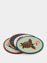 La DoubleJ Blooming Buddies Wooden Coasters Set of 4