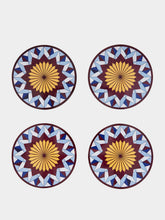 La DoubleJ Blue Lotus Of Life Cork Coasters Set of 4