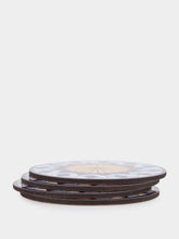 La DoubleJ Blue Lotus Of Life Cork Coasters Set of 4
