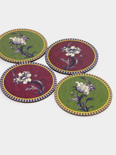 La DoubleJ Nymph Bloom Multicolour Cork Coasters Set of 4