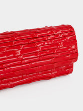 Glorinha Paranaguá Gaya Lacquered Bamboo Clutch in Red