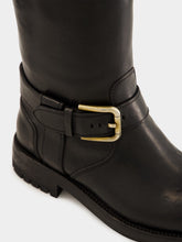Dolce & Gabbana Black Calfskin Biker Boots