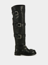 Dolce & Gabbana Black Horse Leather Buckled Boots