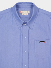 Marni Iris Blue Button-Up Cotton Shirt