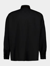 Marni Black Wool Shirt with Logo Detail