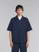 Marni Deep Blue Wool Bowling Shirt