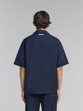 Marni Deep Blue Wool Bowling Shirt