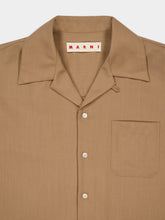 Marni Beige Wool Bowling Shirt